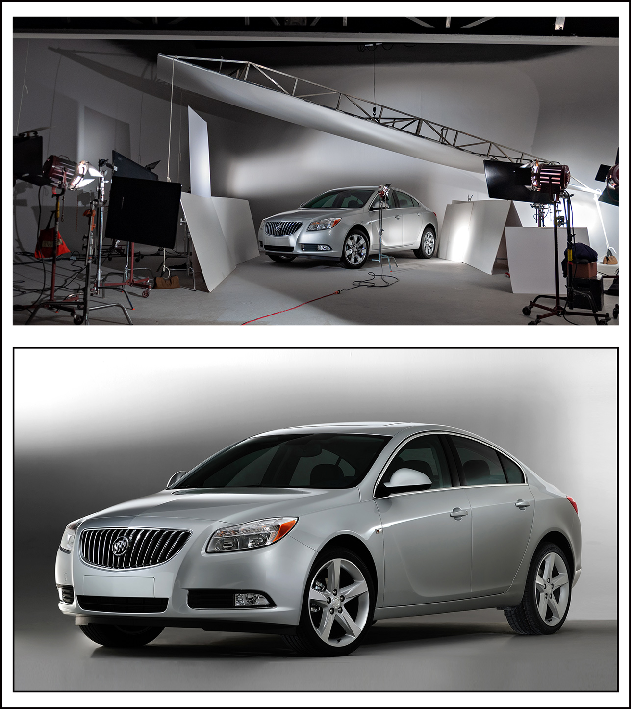 car photography in a photo studio
