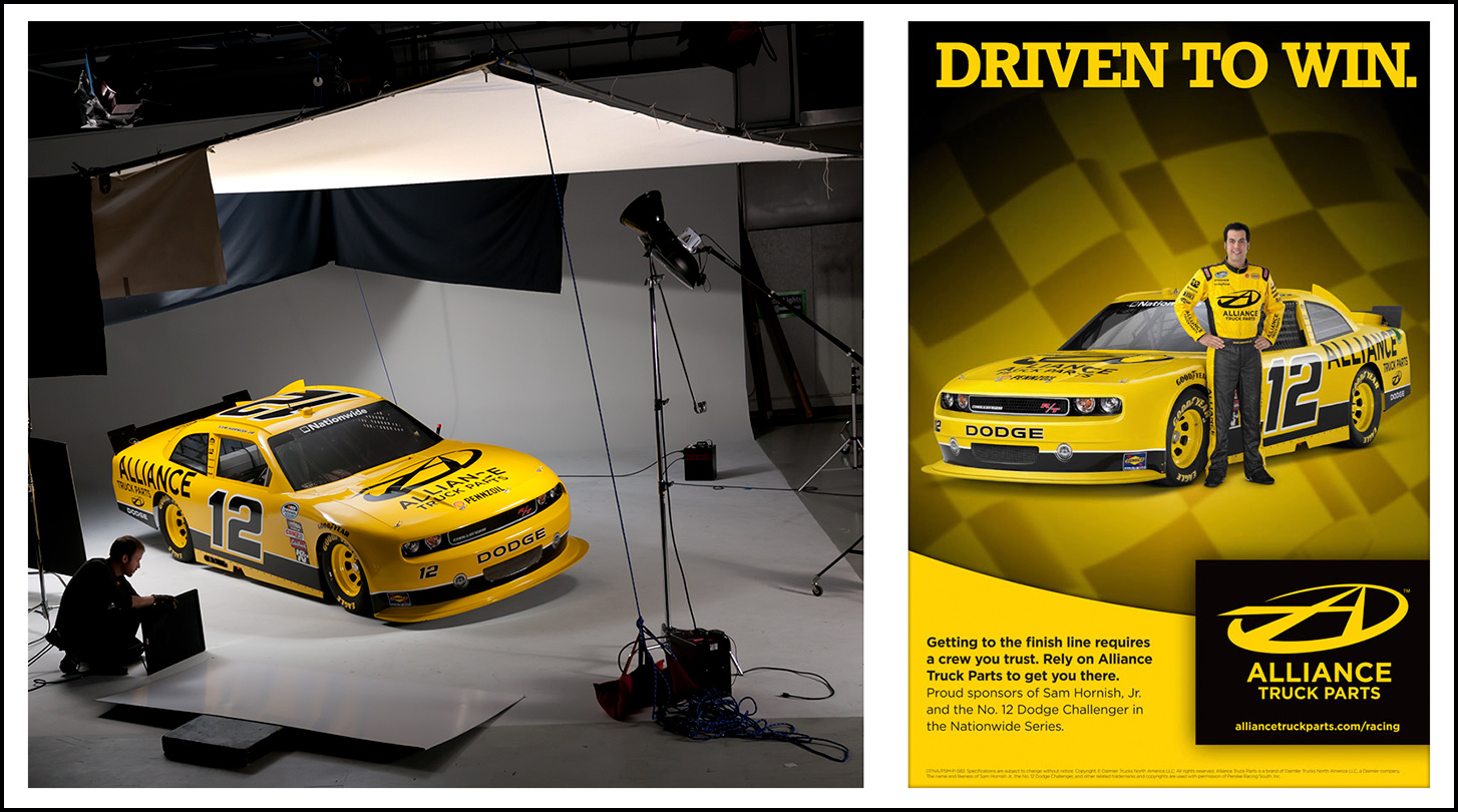 studio car photography for NASCAR