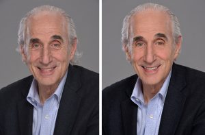 photo retouching before & after salesman