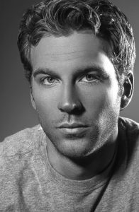 black and white actor model headshot