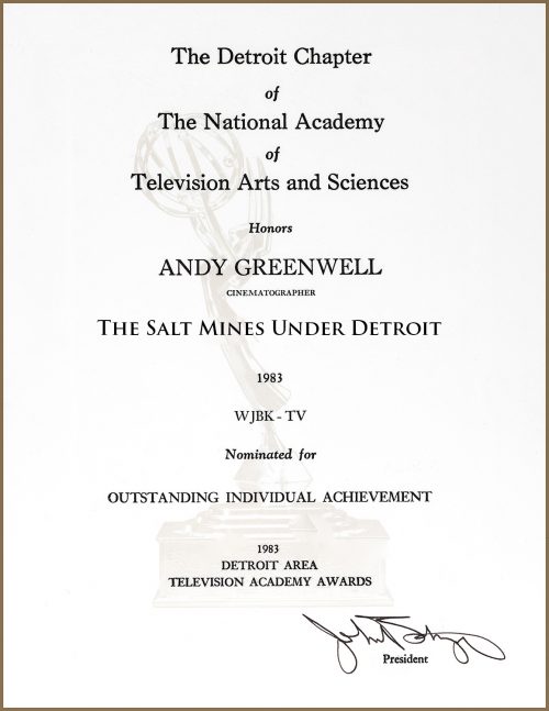 Emmy Nomination For The Salt Mines Under Detroit