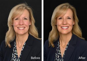 photo retouching airbrushing makeover of headshot